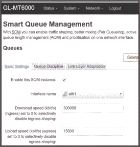 SQM user interface