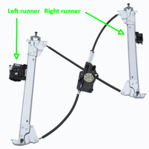 marked-up image of window regulator