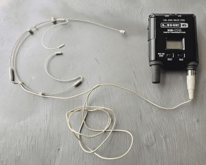 Line-6 transmitter belt pack and Madonna microphone