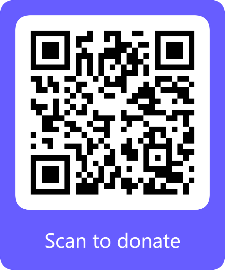 scan to donate