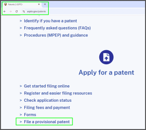 USPTO web site