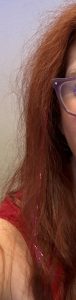 red hair and pink tinsel